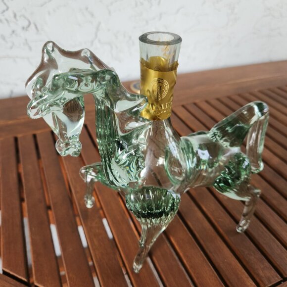 Vintage Glass Horse Brandy Decanter 9" tall x 10" – Ijevan Armenia Collectible - Picture 2 of 11